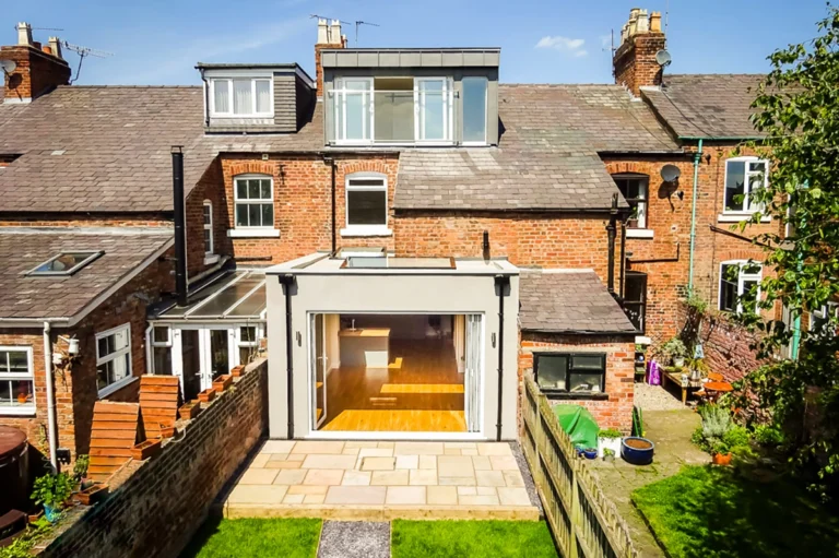 Single storey rear kitchen extension with bifold doors in Chester