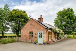 Rural brick cottage renovation with traditional character in Cheshire