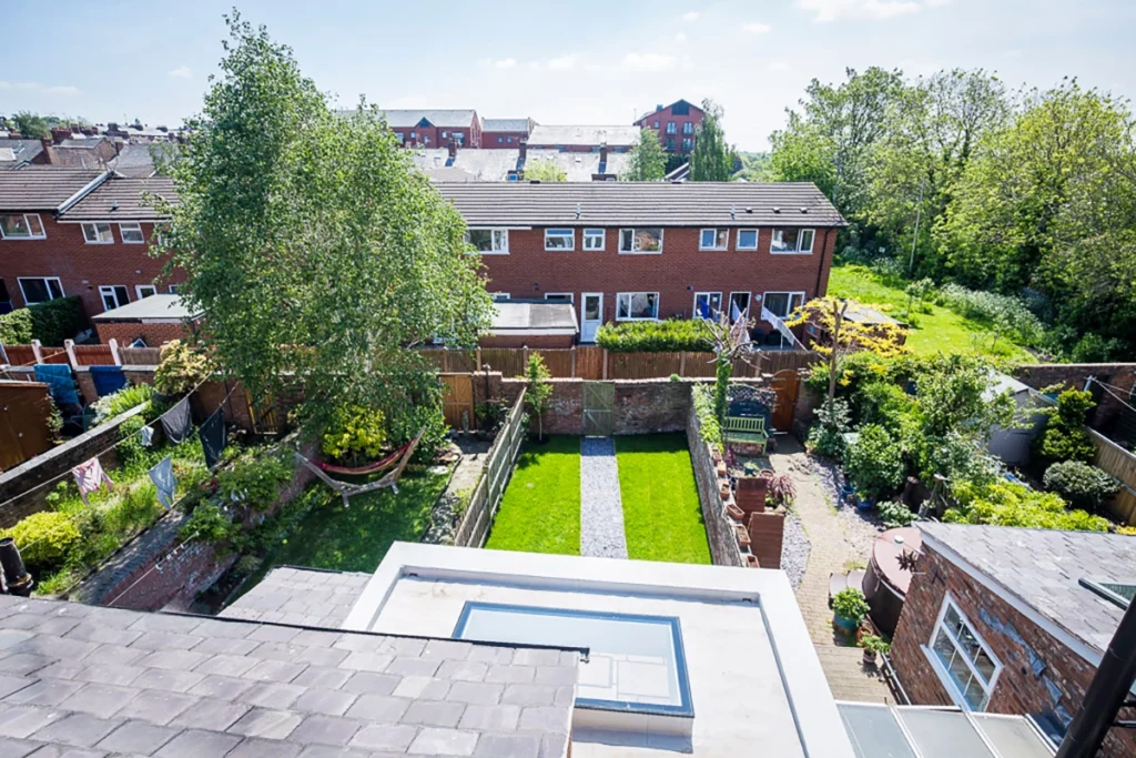 View from loft conversion across rear garden and surrounding houses